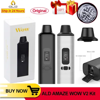 

ALD AMAZE wow V2 dry herb vaporizer kit herbal electronic cigarette vaporizer portable vape pen with 0.96 inch big Oled display