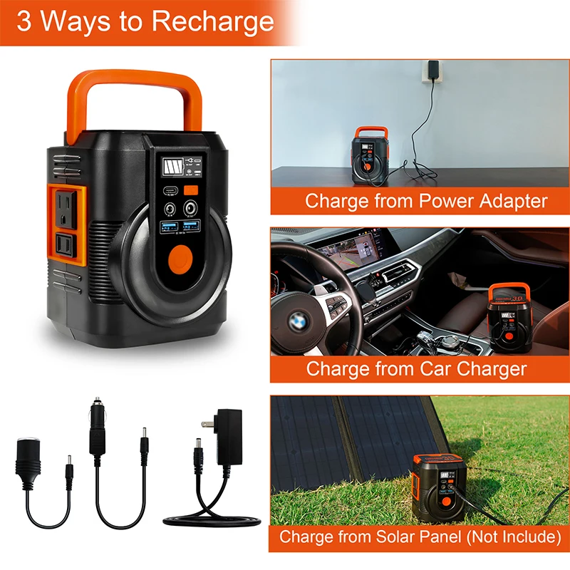 110V Outdoor Energy Power Supply Charging Portable Power Station Enikol 30000mAh 220V Solar Generator 100W for Camping Emergency