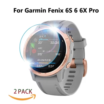 

For Garmin Fenix 5 5s Plus 6S 6X 6 Pro 2PCS Protective Ultra Clear Tempered Glass film Guard Premium Screen Protector Watch Film