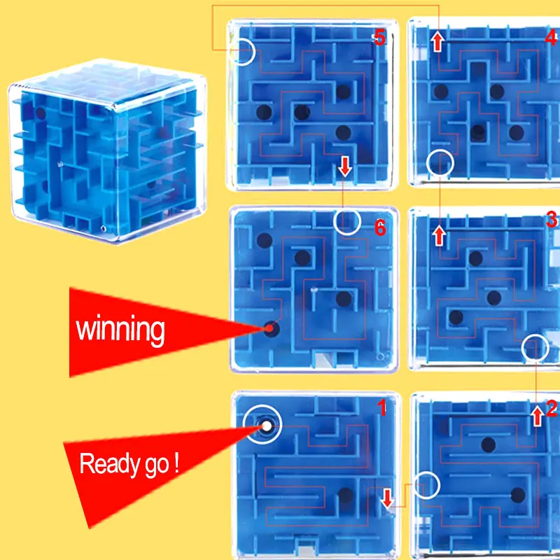 Новая 3D стерео Игрушка Лабиринт куб для детей и взрослых головоломка Интеллектуальные развивающие игрушки WSH99