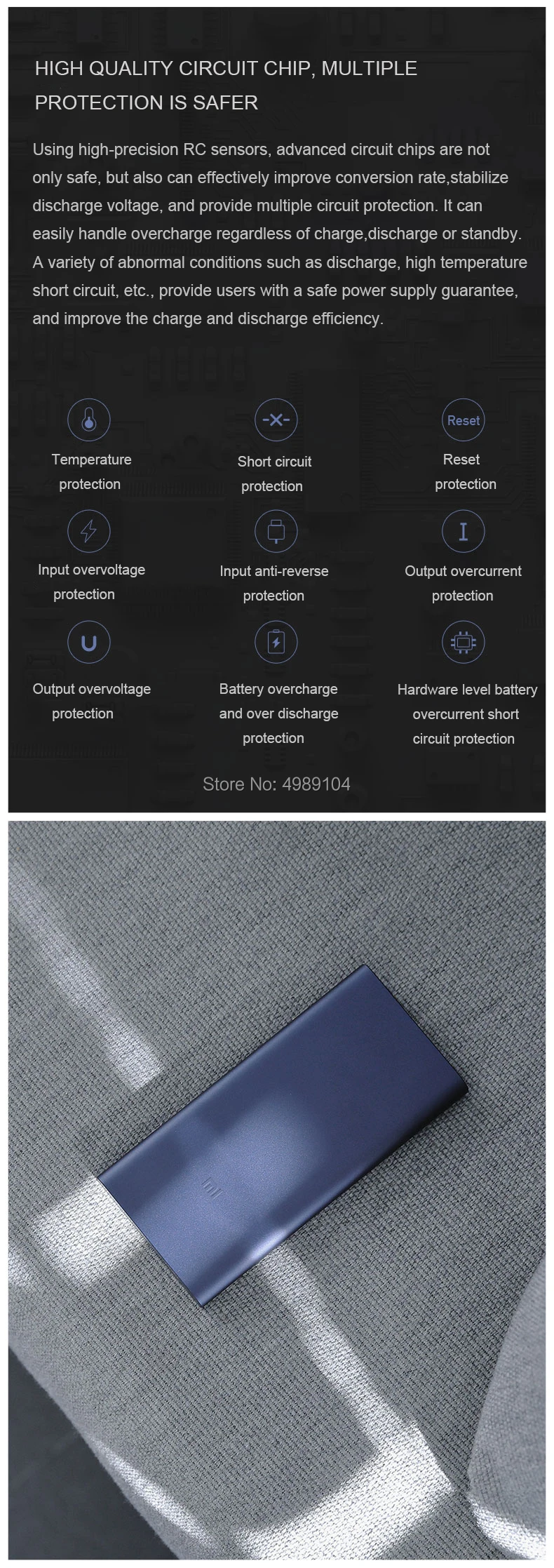 Xiaomi 10000 мА/ч, Мощность банк QC3.0 Dual USB Выход Портативный внешний Батарея для iPhone QC2.0 Тип-C 2-полосная Быстрая зарядка для xiaomi