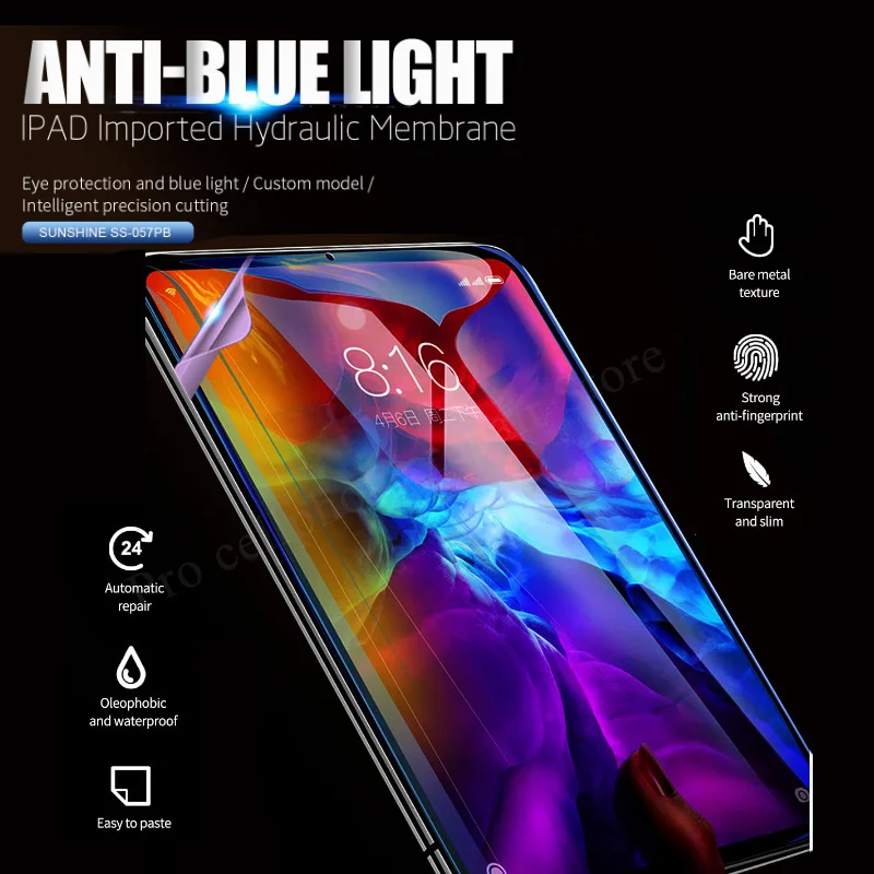 

SUNSHINE SS-057PB for ipad Hydrogel Film Max 14 inches Anti-blue Light Full Stickers Film for SUNSHINE SS-890C Cutting Machine