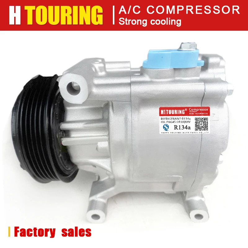 Для автомобиля Fiat 500 Punto Lancia SCSB06 AC A/C компрессор 46782669 447100 1870 4471001870 5A7875000 4PK|Установки