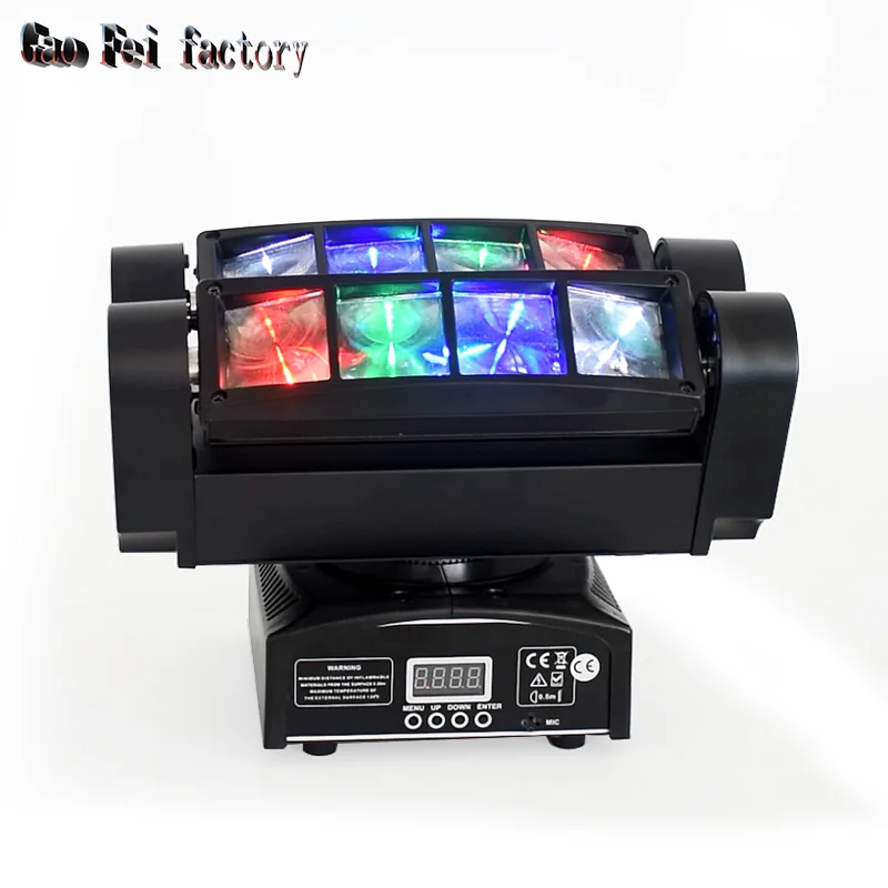 

LED Spider 8X10W RGBW Moving Head DMX Stage Light Lyre Mobile Beam Disco Dj Party Lighting