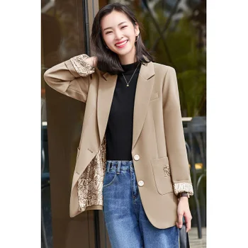 

2020 Fashion Women Blazers And Jackets Winter Business Wear Suit Coat Notched Office Lady Coats Blaizer Feminino Black Tops