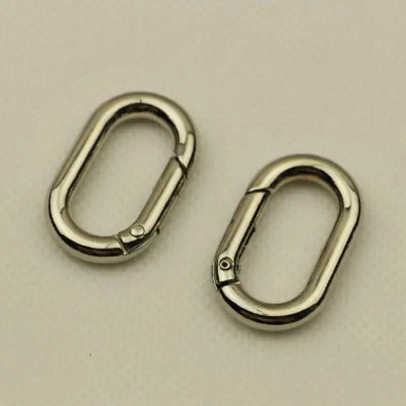 1pcs metal Oval ring snap Hook trigger clasps for bag strap belt charm ornaments