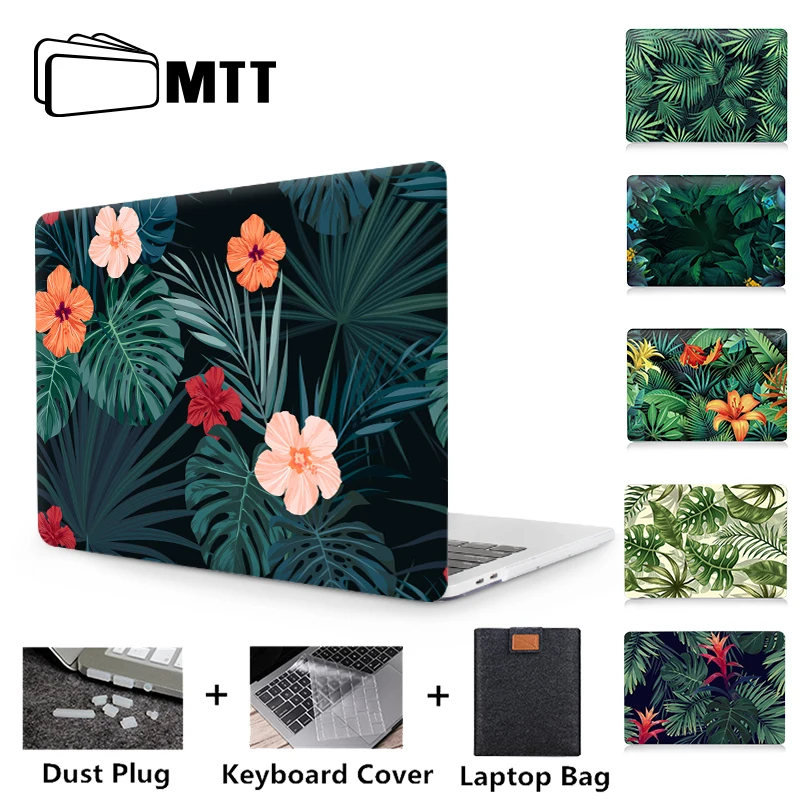 Чехол MTT с принтом тропических растений для Macbook Air Pro retina 11 12 13,3 15,4 дюймов, чехол с сенсорной панелью для mac book Pro 13 15, сумка для ноутбука
