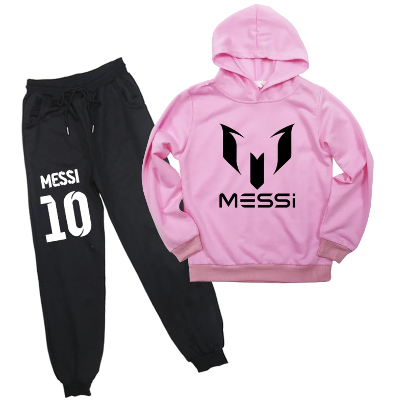 Messi 10 Толстовка и штаны костюм дети толстовка мода повседневная мальчики девочки