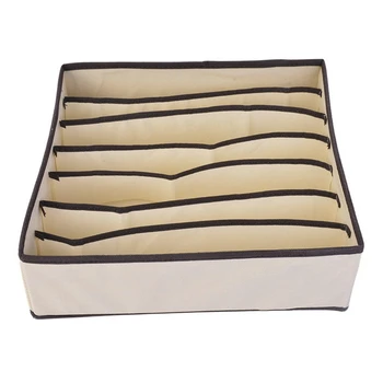 

Foldable Underwear Sock Bra Tie Storage Box Multi Grid Divider Closet Organizer Storage Box(6 Grid,7 Grid,8 Grid,24 Grid One Of