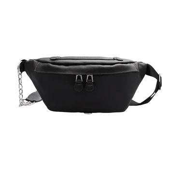 

Women Mobile Phone Pouch Chain Fanny Chest Pack Practical Classic Texture Creative Design Chic Travel Daily Waist Belt Purse