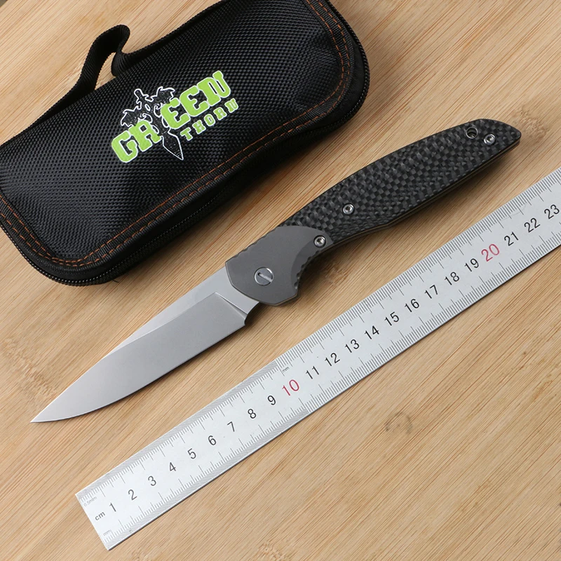 Green thorn 110b углеродное волокно + TC4 титановая ручка D2 лезвие для отдыха на природе