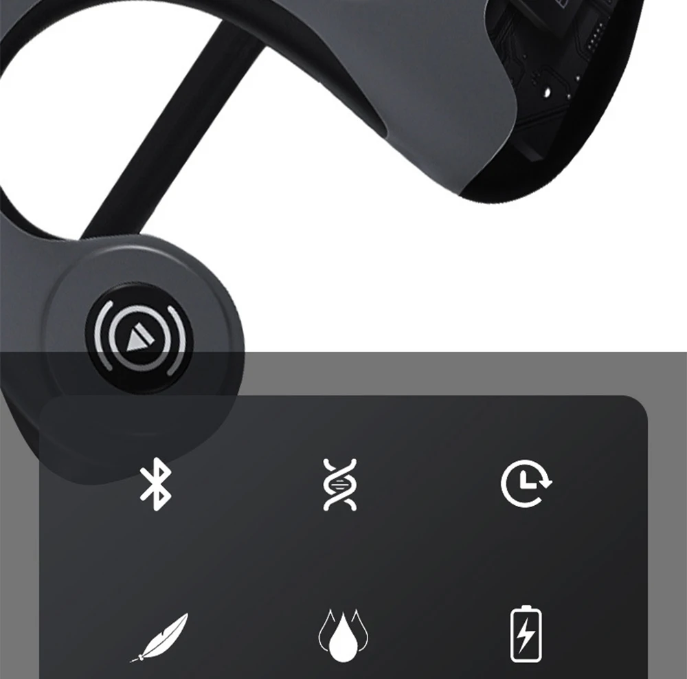 QH35, костная проводимость, bluetooth 5,0, наушники с шейным ремешком, водонепроницаемые, спортивные, для бега, наушники с bluetooth, беспроводные наушники
