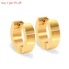LUXUKISSKIDS 12pcs/lot Small Hoop Earring Mujer Party Gold Color Stainless Steel Brinco Ear Hoop Sets Wedding Jewelry-303802 3