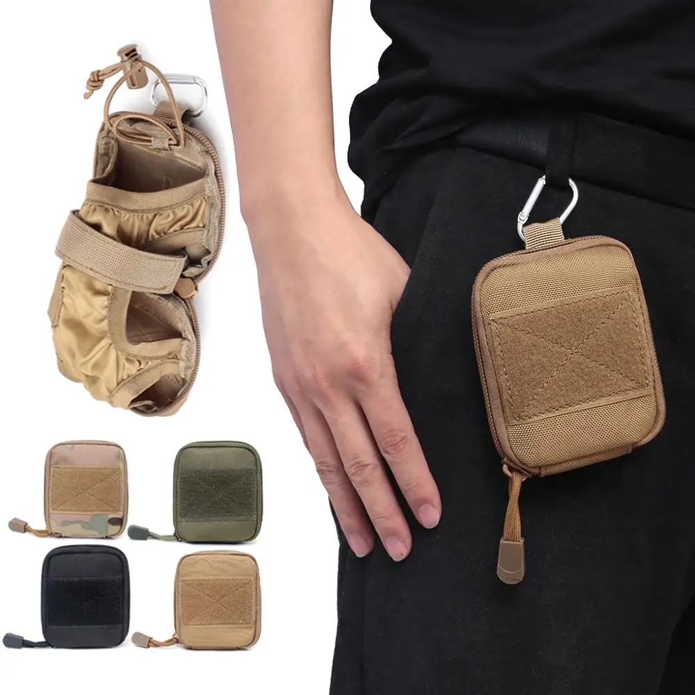 Asien Outdoor Tactical Bag Adjustable Tactical Water Bottle Pouch Foldable MOLLE Water Bottle Holder Attachment Carrier for Backpack/Waist Bag/Belt Black 