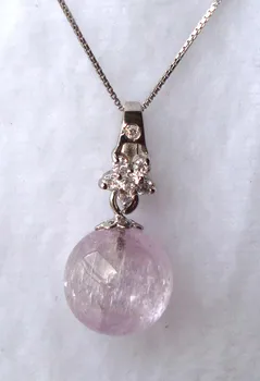 

Natural Kunzite Spherical Pendants Suitable for Women Jewelry Accessories Weddings Parties Birthday Gift