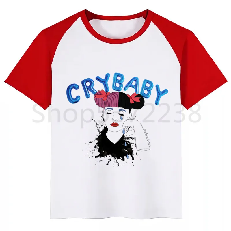 Melanie Martinez/футболка для мальчиков детская одежда с короткими рукавами и принтом для мальчиков Детский Белый Топ, топы для мальчиков, детские футболки новая летняя футболка - Цвет: RedG