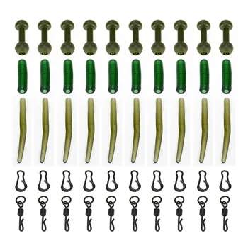 

50PCS Carp Fishing Tackle Kit With Tapered Tail Chod Bead Helicopter Rigs Beads Sleeves Swivels Lead Clips Carp Fish Accessories
