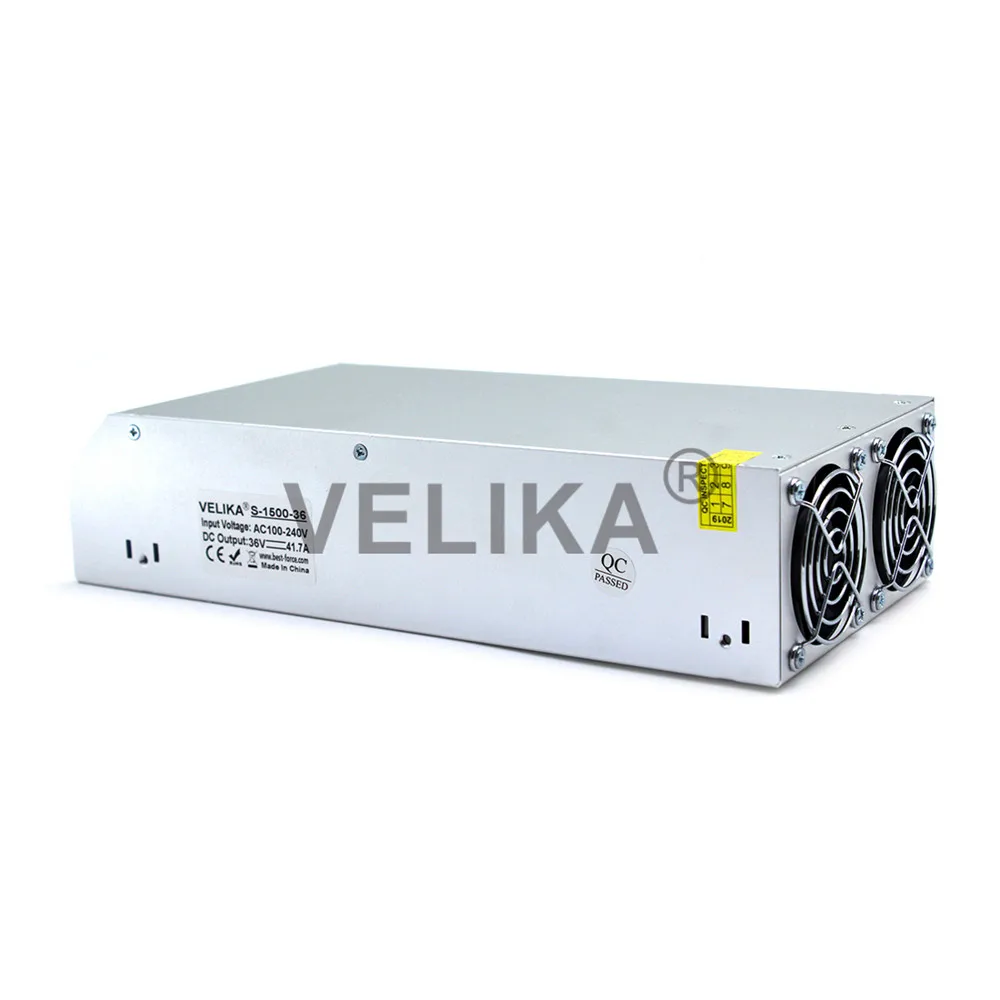 Одиночный выход импульсный источник питания 36V 41.7A 1500W трансформаторы AC110V 220V к DC36V PFC SMPS для CCTV 3d принтер CNC