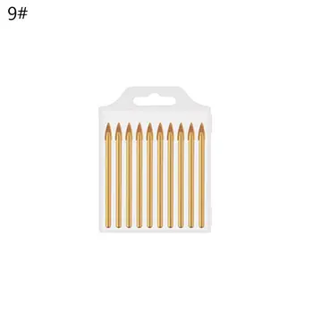 

5/10pcs 6/8/10/12mm Triangle Spiral Tile Drill Bits Electric Tool Concrete Glass 35EC