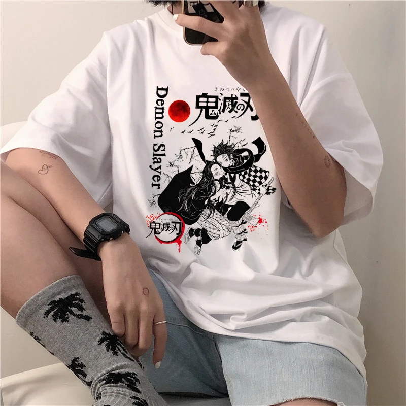 Японский Повседневный Harajuku мультфильм рисунок принт панк свободный круглый