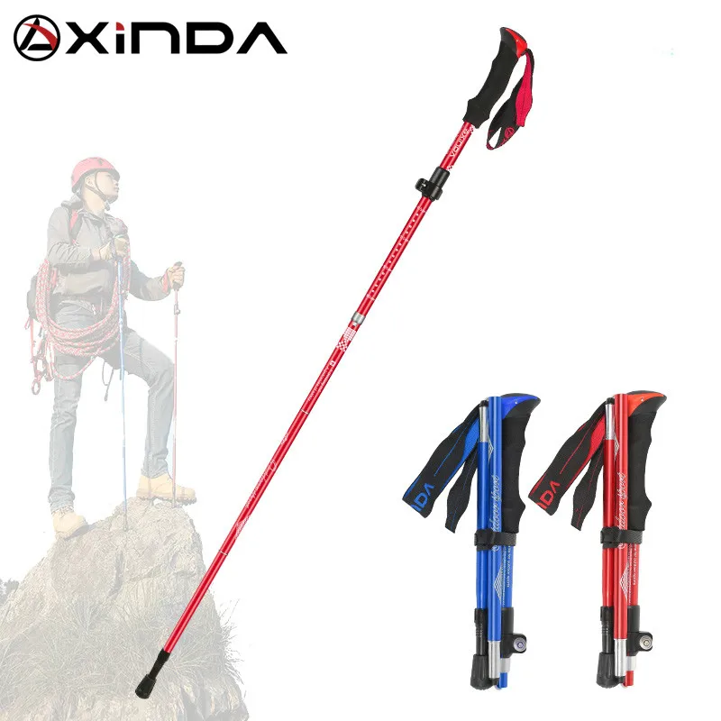 XINDA PJ13 M-полюс складывающиеся ультра-легкие быстрая фиксация трекинговые палки