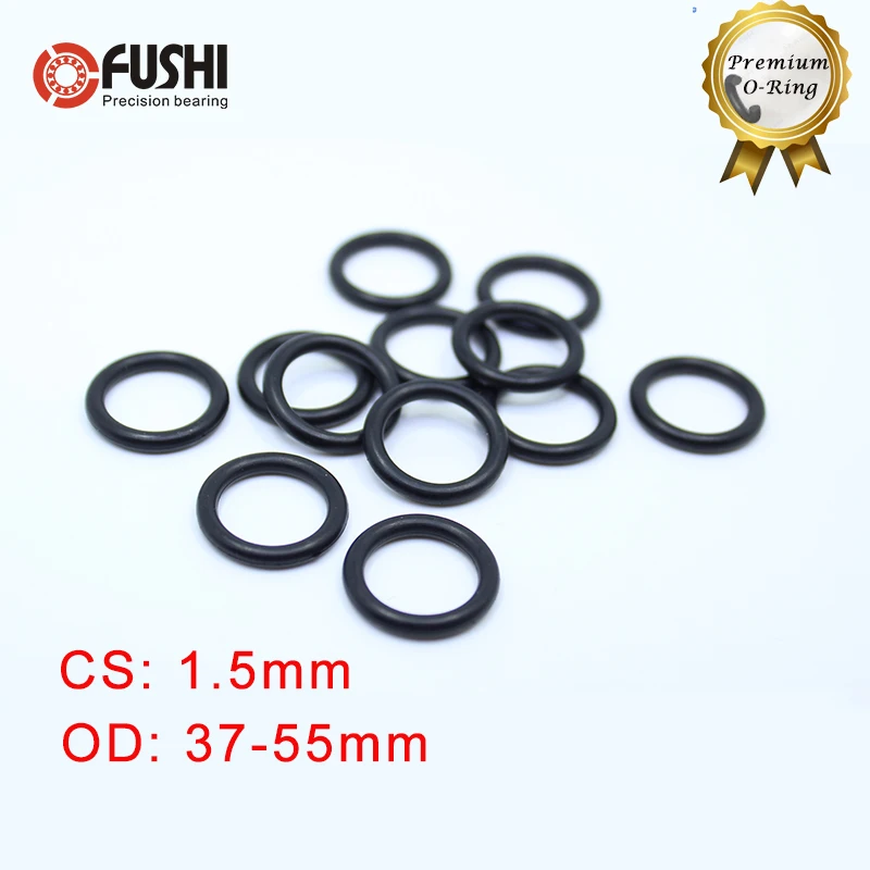 CS 1.5mm NBR Rubber O RING OD 37/38/39/40/41/42/43/45/46/48/50/55*1.5 mm 50PCS O-Ring Nitrile Gasket seal Thickness ORing | Автомобили и