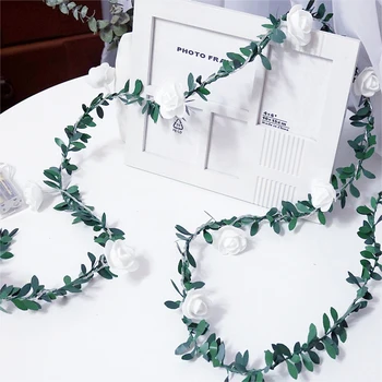 

1.5M/3M LED rose vine leaf wreath string lights Christmas lights decorative lights AA battery box night light lights string