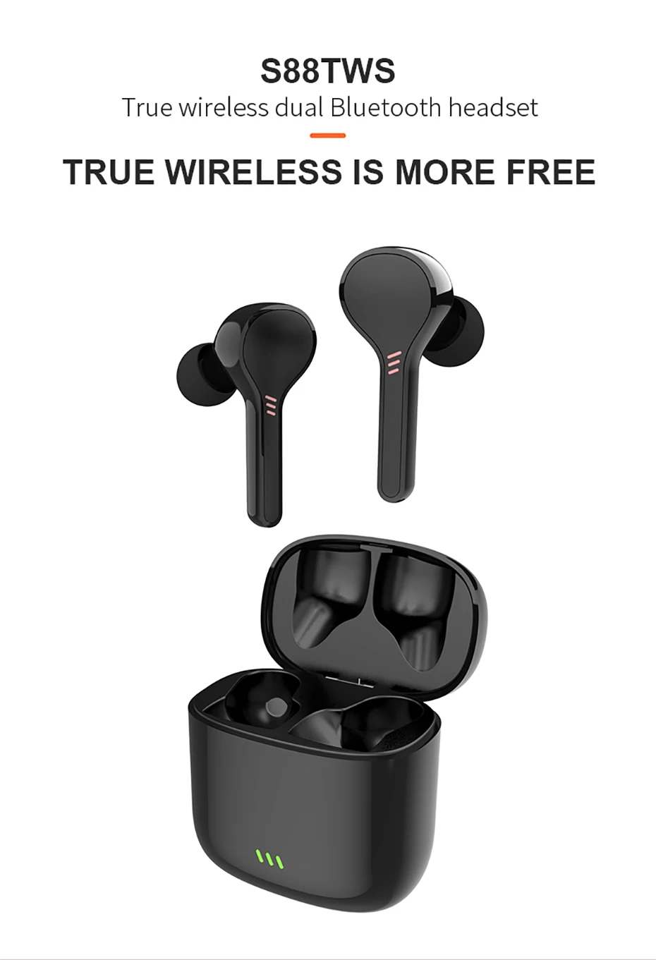 TWS I9000 Bluetooth Earpods 6D стерео Bluetooth беспроводная гарнитура Мини Спорт сенсорное управление Беспроводные наушники с индикатором питания