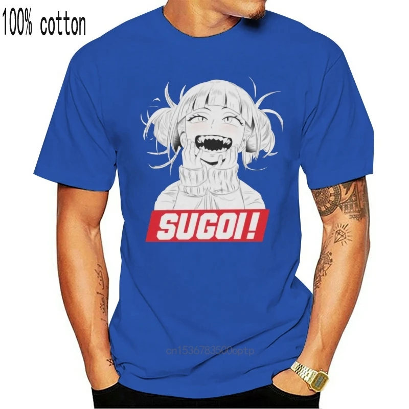 Himiko Toga Sugoi Boku No Hero Leisure T Shirt for Men Short Sleeve Tops Designs Tee Pure Cotton O Neck T-Shirts | Женская одежда