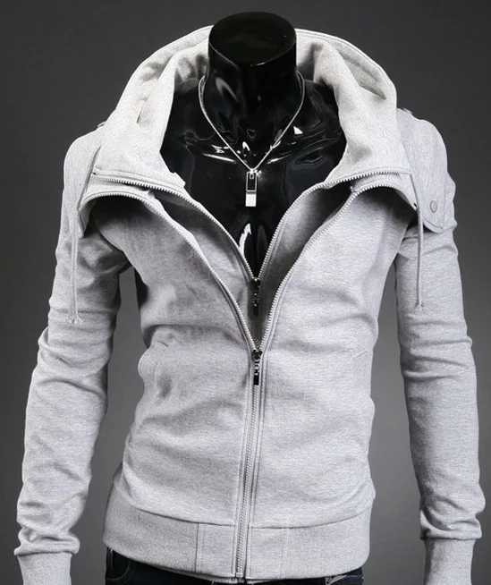 Zogaa Fashion Autumn Hooded Coat Men Casual Cardigan Sweater Jacket Plus Size S-3XL Zipper Street Mens Jackets and Coats