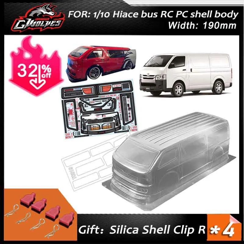Hiace 高品質のrcバスハウジング 幅1 10mm 透明 塗装なし モデル190 Hsp Hpi Trax Mst Tamiya Parts Accessories Aliexpress