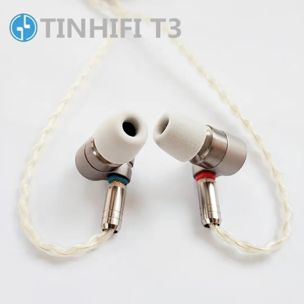 Наушники вкладыши TINHIFI T3 1DD + 1BA Hi Fi наушники металлическая гарнитура со сменным