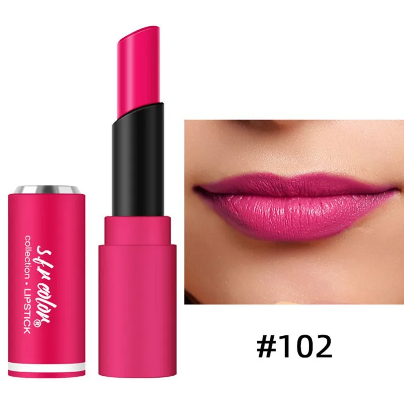 New Sexy Lipstick Long-lasting Waterproof Non-stick Cup Matte Lipstick Lip Makeup Easy to Color