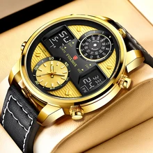 

LIGE Fashion Dual Display Watch Top Brand Luxury Waterproof Sport Quartz Chronograph Watches For Men Creative Digital Watch+Box