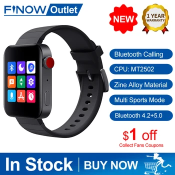 

Finow M6 Wristbands IPS Screen Bluetooth Call Music Player Reloj Steps Heart Rate Blood Pressure Sport Smartwatch