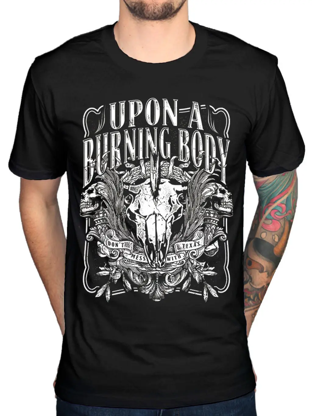 Официальная Техасская футболка с надписью Upon A burn Body красная белая зеленая