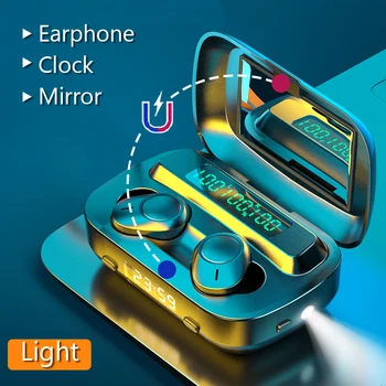 

Wireless Earphones Bluetooth Earphone TWS HIFI Noise Reduction Waterproof Sports Running With LED Flashlight For iOS /Android