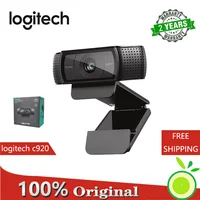 Webcam Logitech C920 Pro HD, nuovissima e originale, widescreen, videochiamata e registrazione, 1080p, messa a fuoco automatica, adatta per deskt