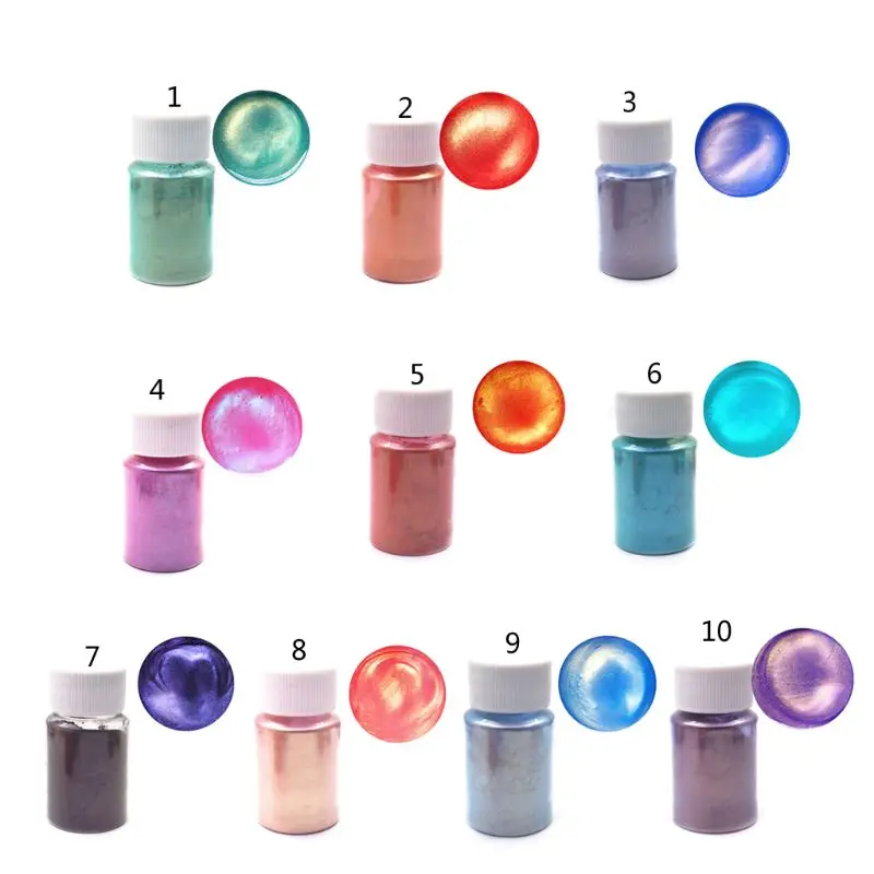 

Aurora Pearl Pigment Powder Mica Pearlescent Colorants Resin Dye Jewelry Making