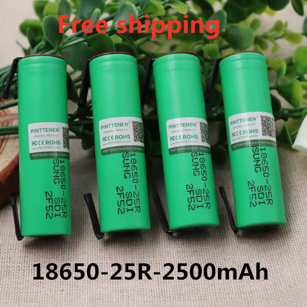 2-10 шт. 100% Новый оригинальный аккумулятор для Samsung 18650 2500 мАч INR18650 25R 20A разрядные