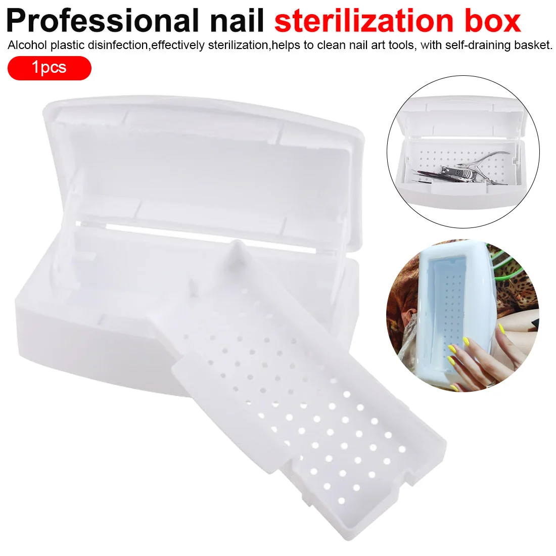 

Pro Nail Sterilizer Disinfection Box Salon Nail Nipper Tweezers Metal Tools Disinfector Sanitizer Box Nail Manicure Machine Set
