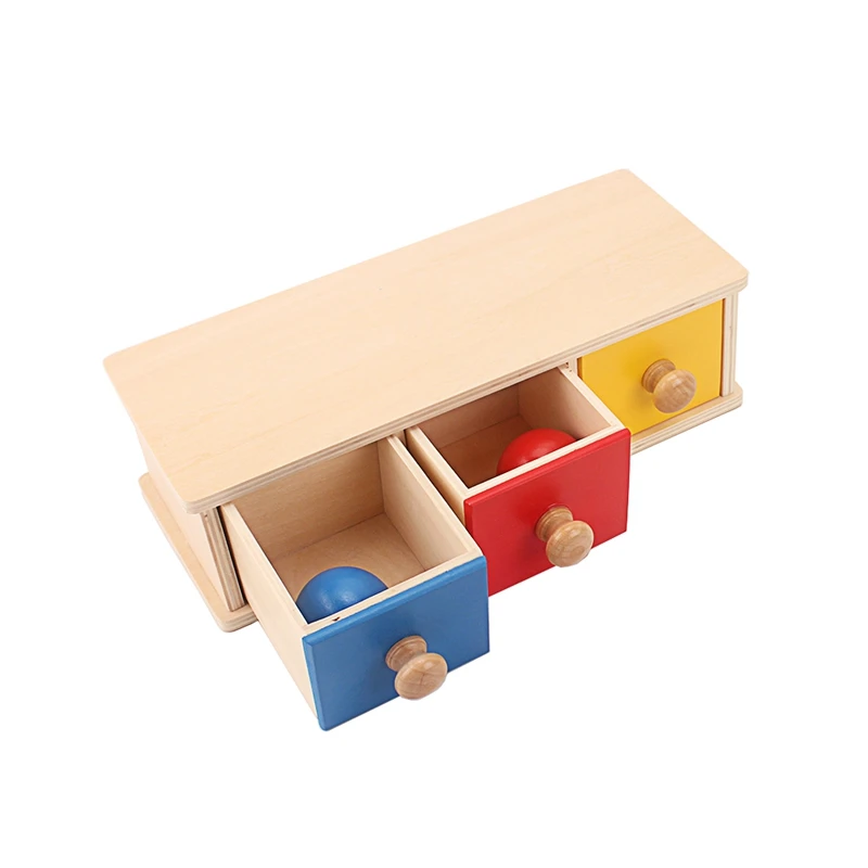 Montessori Wood Match Permanent Box Toddler Infant Draw Box 8-12 Month Toys for Baby Newborn Gift Hand & Feet Finders Small Size