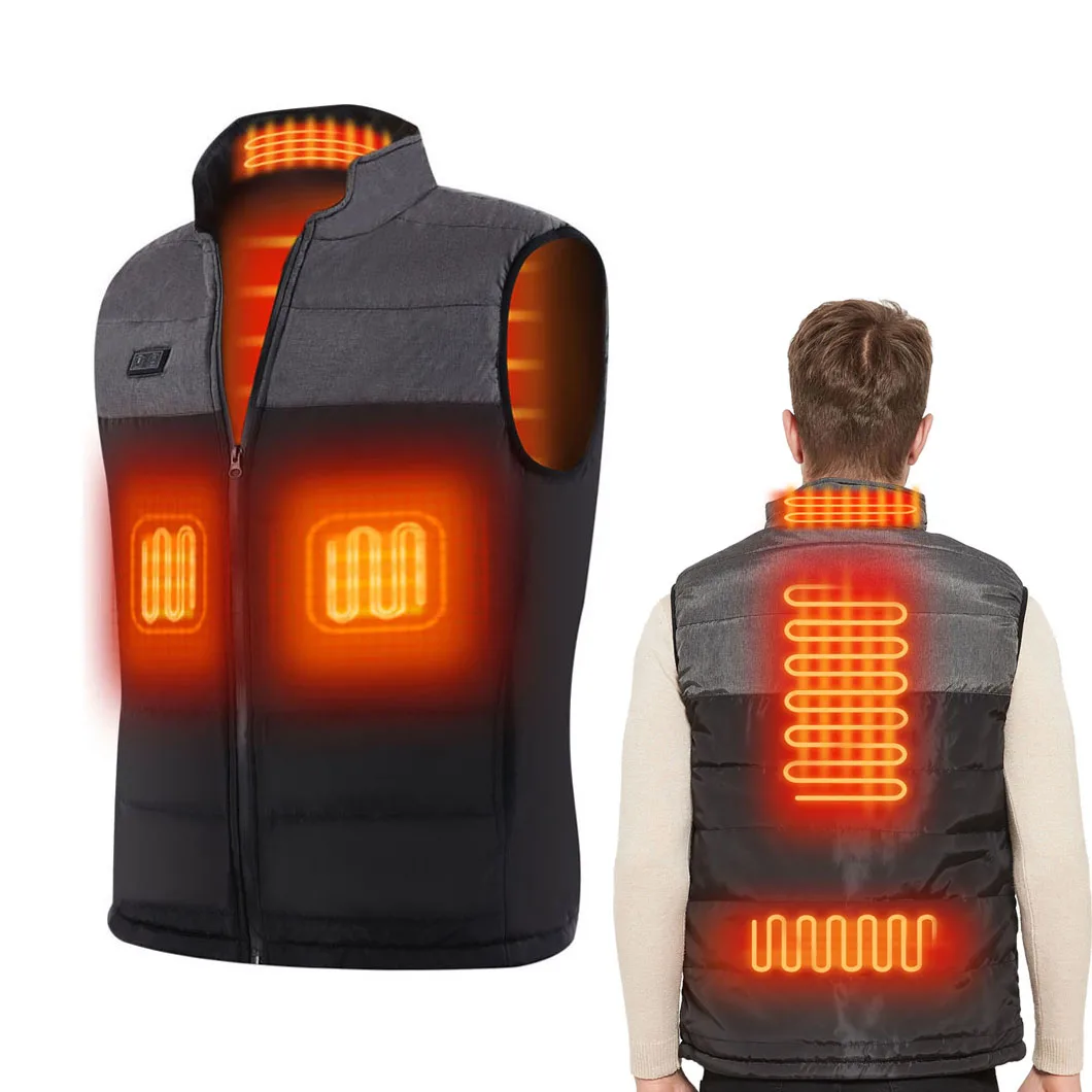 Gokozy Heated Vest with 3 Adjustable Temperature USB Rechargeable