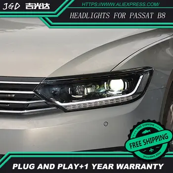 

Car Styling Head Lamp for VW Passat B8 2016 2017 Headlights Passat B8 Headlight LED DRL H7 D2H Hid Bi Xenon Beam
