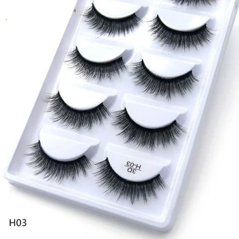 

100 pairs of 20 boxes handmade 3d mink eyelashes short cross messy thick natural eyelashes stage makeup false eyelashes