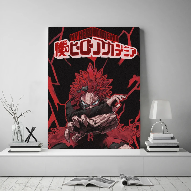 Red-Riot-Eijiro-Kirishima-Kimetsu-no-Yaiba-Canvas-poster-Painting-wall-Art-decor-Living-room-Bedroom (1) - 副本
