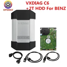 VXDIAG C6 автомобильный диагностический инструмент для Benz для оригинального программного обеспечения OBD2 для 12 В автомобилей и грузовиков