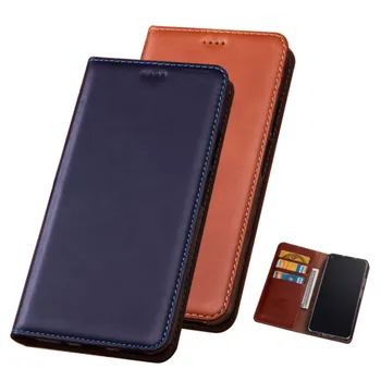 

Crazy Horse Genuine Leather Wallet Phone Case Card Slot Holder Holster For Xiaomi Redmi K20 Pro/Xiao Redmi K20 Flip Cover Case