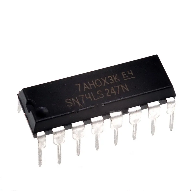 10 шт./лот Новый 74LS247 SN74LS247N HD74LS247P DIP-16 7-сегментный дисплей драйвера | Электронные