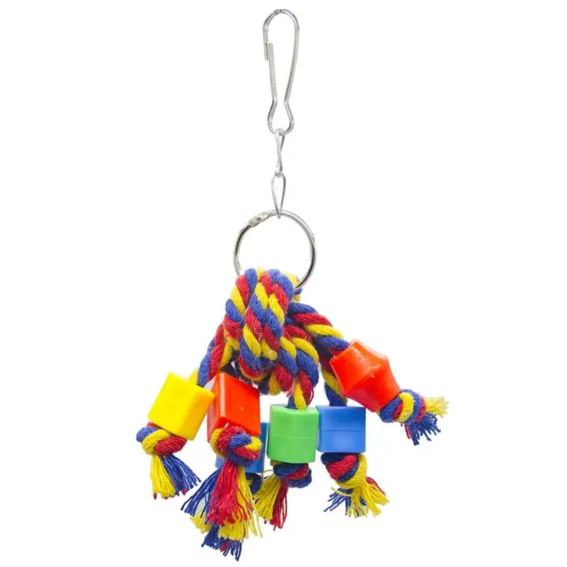 Bird Chewing Toy Funny Cotton Rope Parrot Toy Bite Resistant Bird Tearing Toy Cockatiels Parakeet Training Toy Bird Accessories